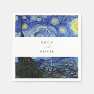 Serviette En Papier Vincent Van Gogh Mariage de nuit Starry