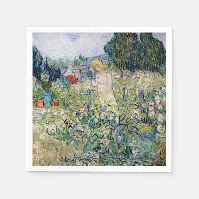 Serviette En Papier Vincent van Gogh - Miss Gachet dans son jardin (Devant)