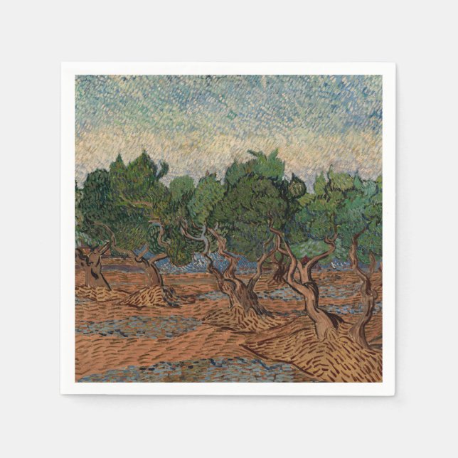 Serviette En Papier Vincent van Gogh - Olive Grove (Devant)