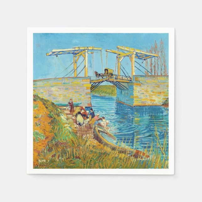 Serviette En Papier Vincent van Gogh - Pont Langlois à Arles #1 (Devant)