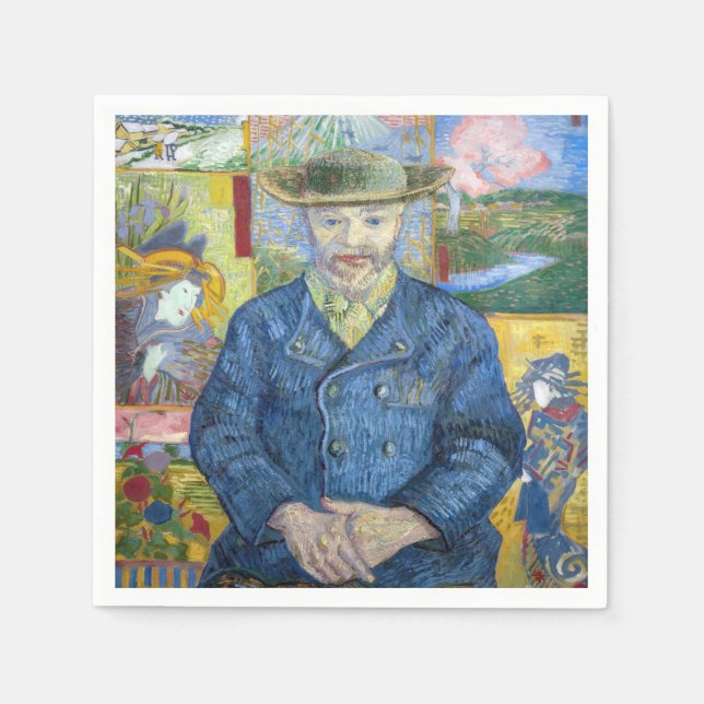 Serviette En Papier Vincent van Gogh - Portrait de Pere Tanguy (Devant)