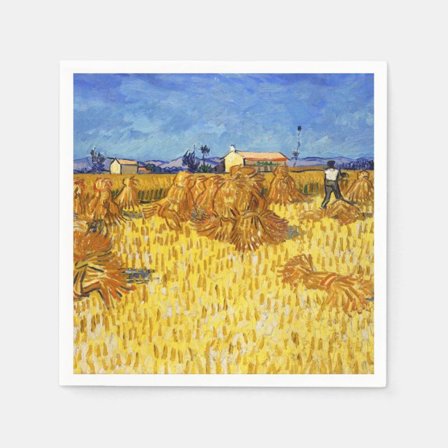 Serviette En Papier Vincent van Gogh - Récolte en Provence (Devant)