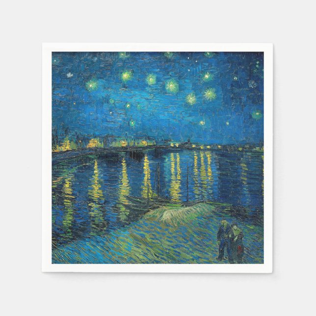 Serviette En Papier Vincent Van Gogh Starry Night Over the Rhone (Devant)