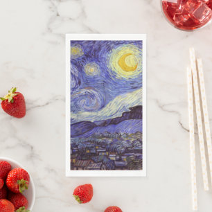Serviette En Papier Vincent Van Gogh Starry Nuit Vintage Art