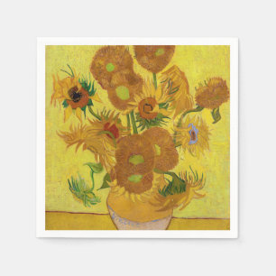 Serviette En Papier Vincent van Gogh - Vase avec quinze tournesols