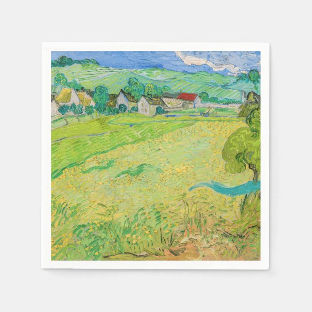 Serviette En Papier Vincent van Gogh - Vue des Vessenots près d'Auvers (Devant)