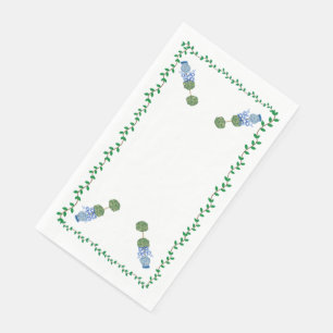 Serviette En Papier Vine Topiaire de Jar Ginger Bleu