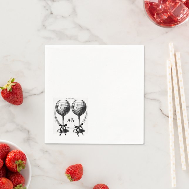 Serviette En Papier Vins (En situation)