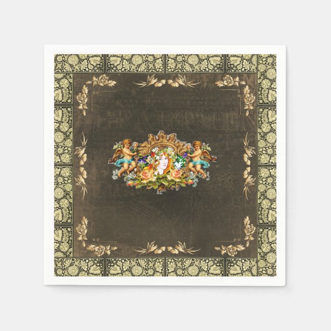 Serviette En Papier Vintage 114 (Devant)