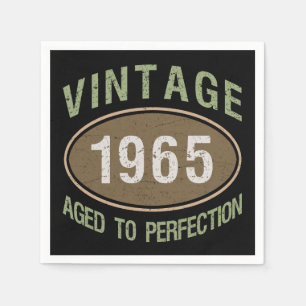 Serviette En Papier Vintage 1965 60e anniversaire