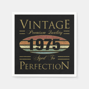 Serviette En Papier Vintage 1975 50e anniversaire