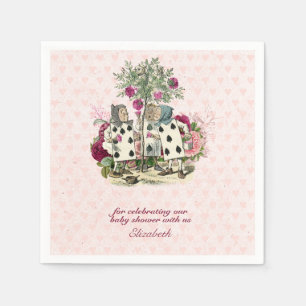 Serviette En Papier Vintage Alice au Pays des merveilles Tea Party
