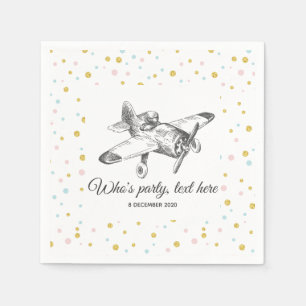 Serviette En Papier vintage, avion, avion Cocktail Papier à cocktails