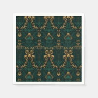 Vintage baroque or vert foncé