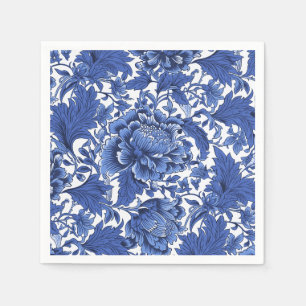 Serviette En Papier Vintage bleu et blanc chintz traditionnel