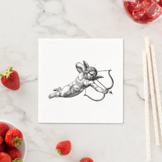 Serviette En Papier Vintage Cherub Angel Cupid Love