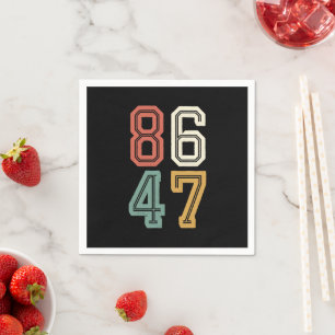 Serviette En Papier Vintage Classic 86 47 Anti Trump 2024 Impeach