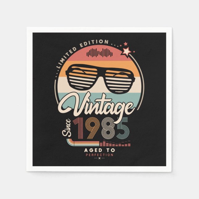 Serviette En Papier Vintage depuis 1985 (Devant)