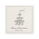 Vintage Élégant croquis tour Champagne personnalis