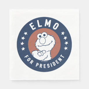 Serviette En Papier Vintage Elmo pour l'insigne du président
