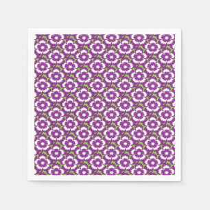 Serviette En Papier Vintage fleuri violet Dianthus Barbatus motif