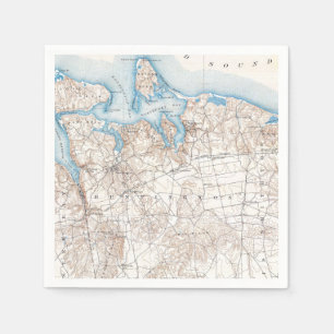 Serviette En Papier Vintage Huntington Northport Long Island New York