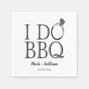Serviette En Papier Vintage I Do BBQ Barbecue Barbecue Barne Mariage F
