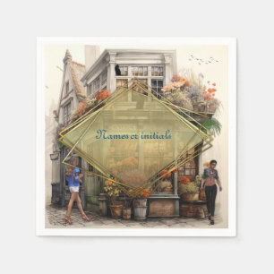 Serviette En Papier Vintage Old Amsterdam Art