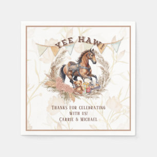 Serviette En Papier Vintage Old West Rocking Horse Baby shower