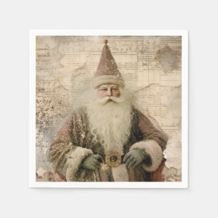 Serviette En Papier Vintage Père Noël