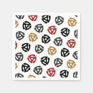 Serviette En Papier Vintage Retro 45 tpm Vinyl Record Anniversaire