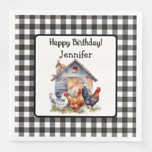 Serviette En Papier Vintage rustique style ferme Anniversaire