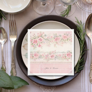 Serviette En Papier vintage shabby chic mariage
