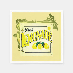 Serviette En Papier Vintage signe citron fruit vieux mode
