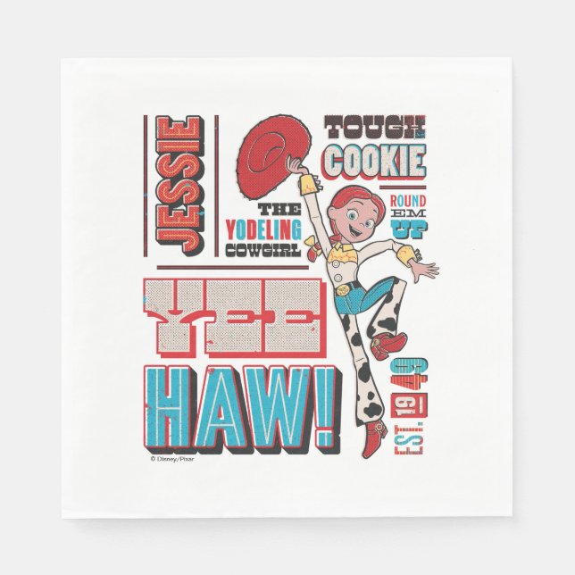 Serviette En Papier Vintage Toy Story Jessie Citation Poster (Devant)