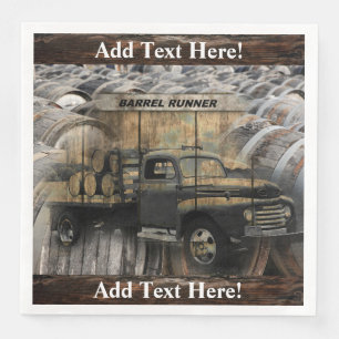 Serviette En Papier Vintage Truck Antique Truck Vieux Truck Dîner en p