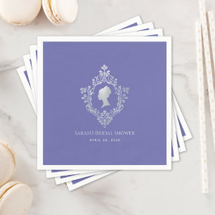 Serviette En Papier Vintage Violette Régence Lady dans la Fête des mar