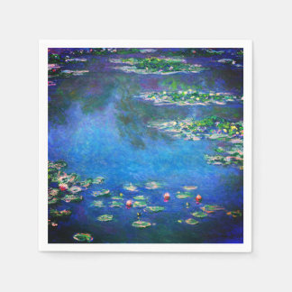 Serviette En Papier Vintage Water Lilies by Claude Monet