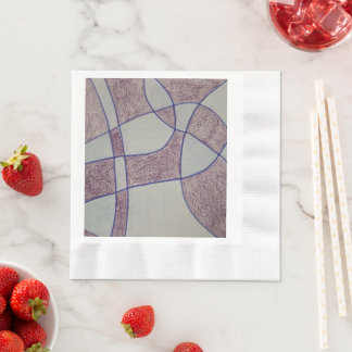 Serviette en papier violet abstrait