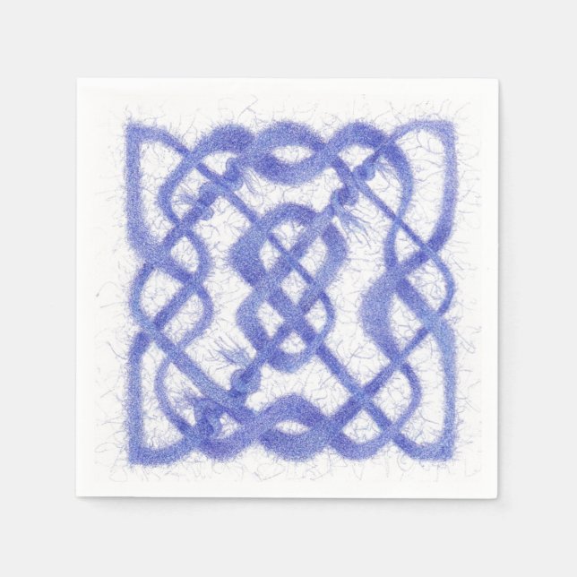 Serviette En Papier VIOLET CELTIC KNOT Papier à cocktails standard ser (Devant)