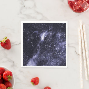 Serviette En Papier Violet violet noir galaxie abstraite