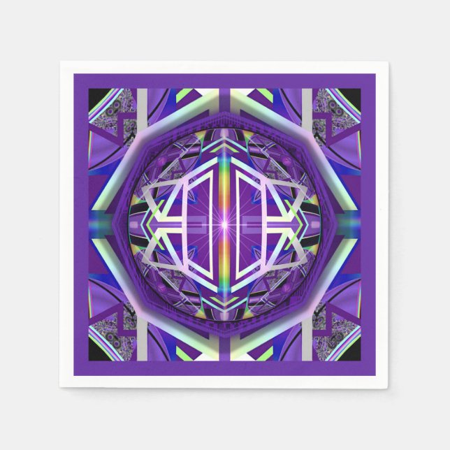 Serviette En Papier Violet W3 (Devant)