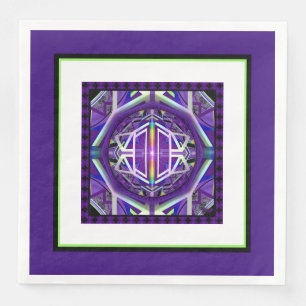 Serviette En Papier Violet W3