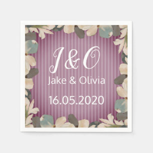 Serviette En Papier Violettes vintages