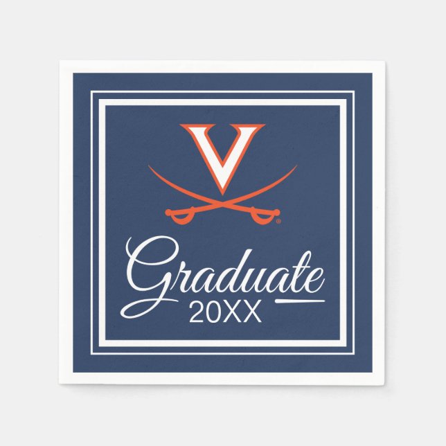Serviette En Papier Virginia Cavaliers | Graduation (Devant)
