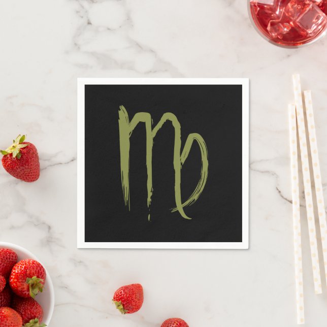 Serviette En Papier VIRGO Zodiac Août Septembre Anniversaire Astrologi (En situation)