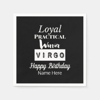 Serviette En Papier Virgo Zodiac Caractéristiques amusantes Anniversai
