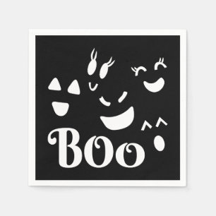 Serviette En Papier Visage de Fantôme Mignon et Fantaisiste Boo Thème