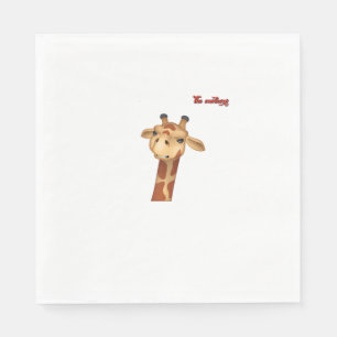 Serviette En Papier visage de girafe en colère d'emoji