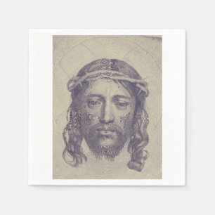 Serviette En Papier Visage du Christ sur le Voile de Sainte Véronique